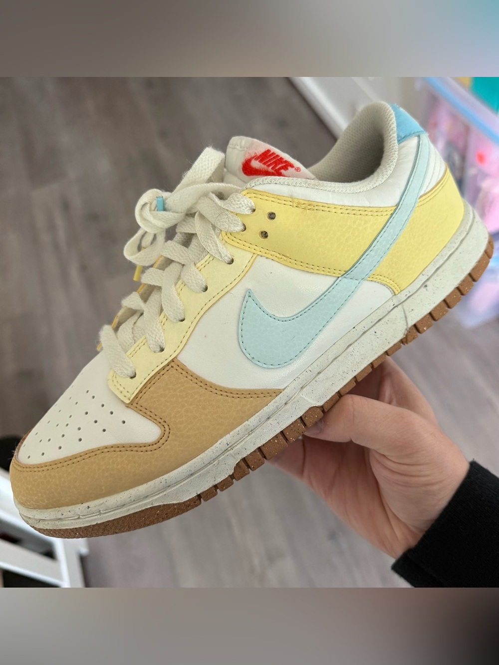 Nike Dunk Low Next Nature Soft Yellow / Aquarius Blue Size 10 Women’s / 8.5 Men
